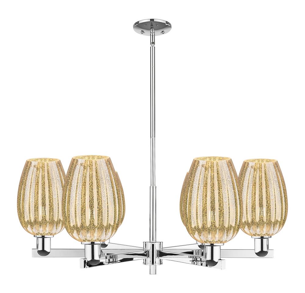 Preston Flute - 6 Light - 24 inch - Polished Chrome - Chandelier