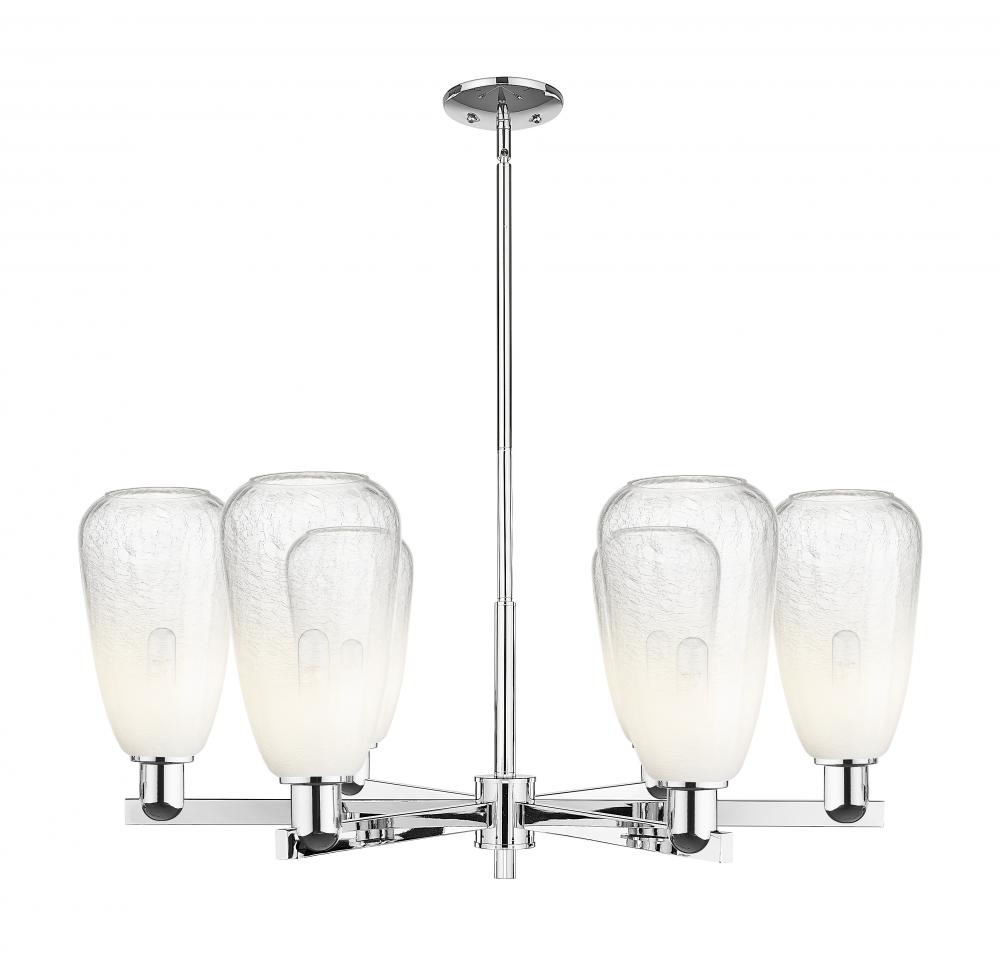 Brookhaven Almond - 6 Light - 24 inch - Polished Chrome - Chandelier