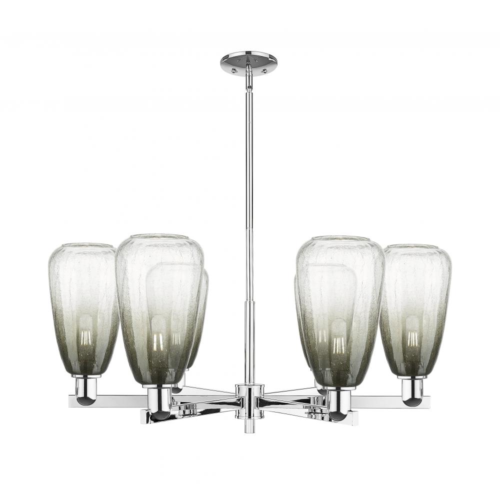 Brookhaven Almond - 6 Light - 24 inch - Polished Chrome - Chandelier