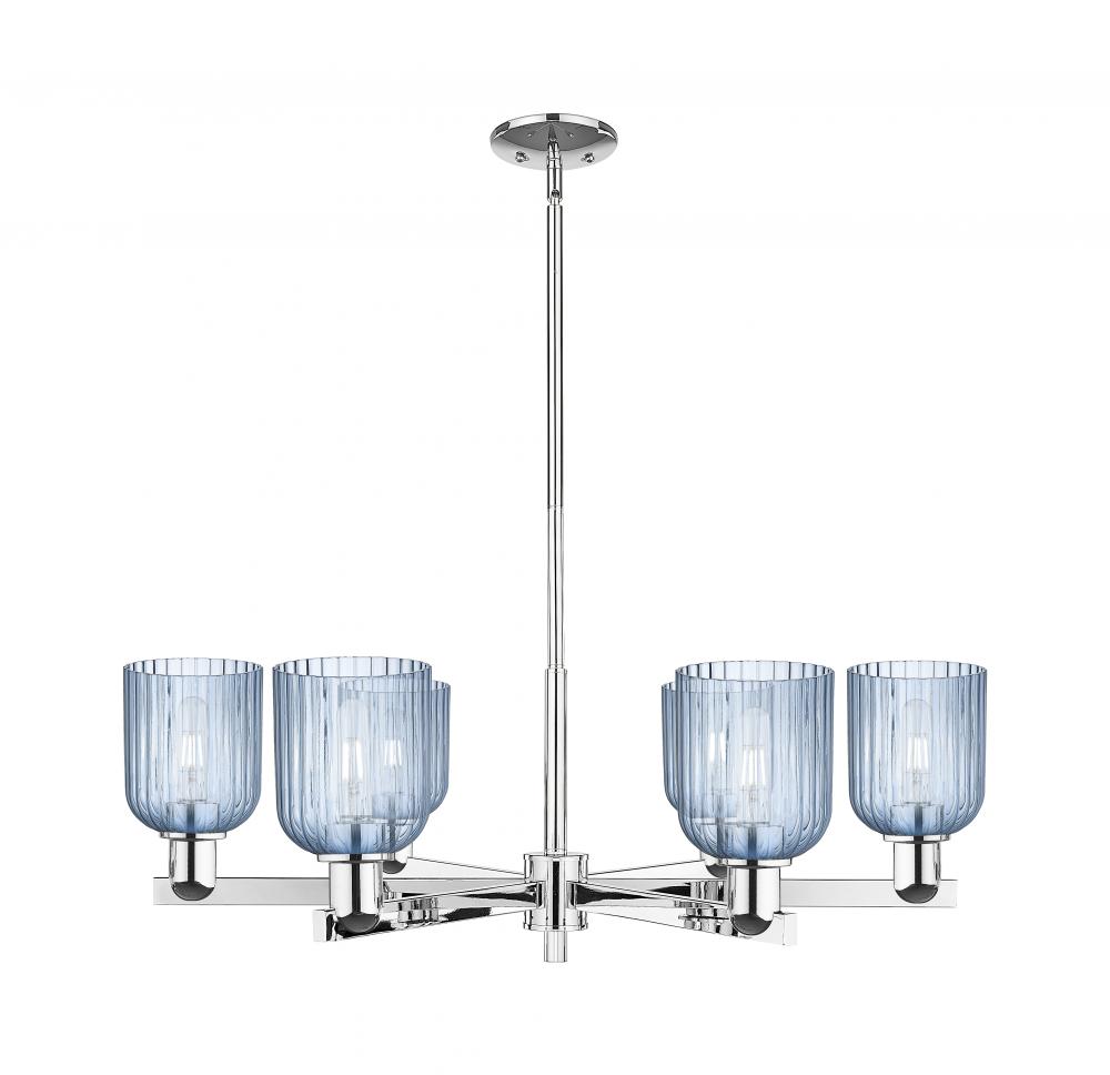 Bridal Veil - 6 Light - 24 inch - Polished Chrome - Chandelier