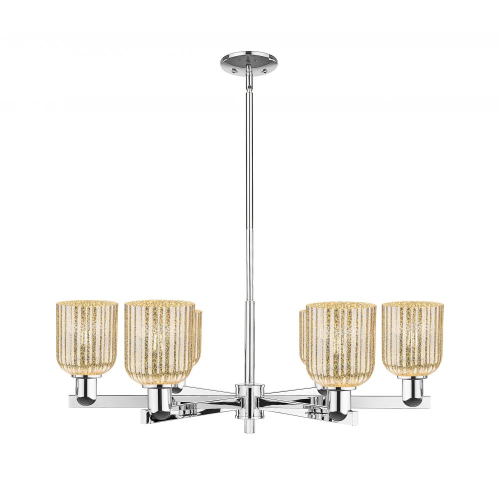 Bridal Veil - 6 Light - 24 inch - Polished Chrome - Chandelier