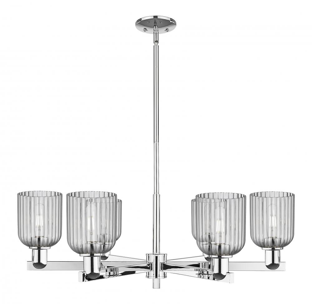 Bridal Veil - 6 Light - 24 inch - Polished Chrome - Chandelier