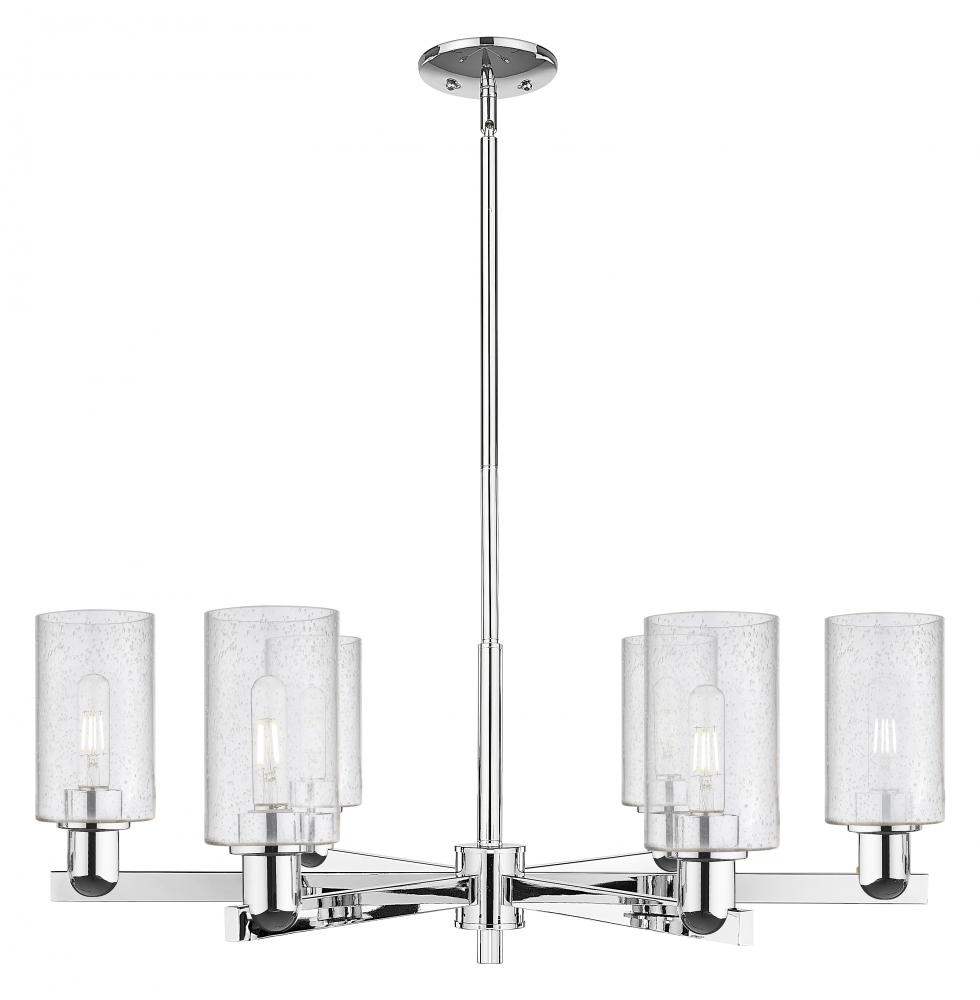 Clymer - 6 Light - 34 inch - Polished Chrome - Stem hung - Chandelier