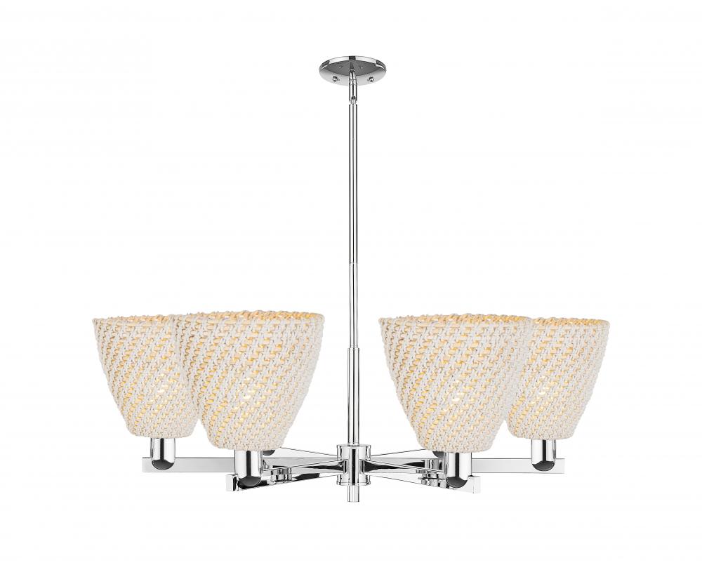 Bristol Natural - 6 Light - 39 inch - Polished Chrome - Stem hung - Chandelier