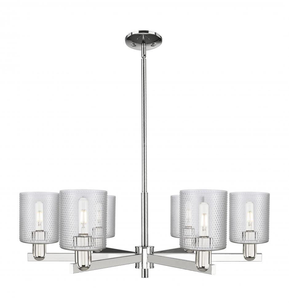 Cobbleskill - 6 Light - 35 inch - Polished Nickel - Stem hung - Chandelier