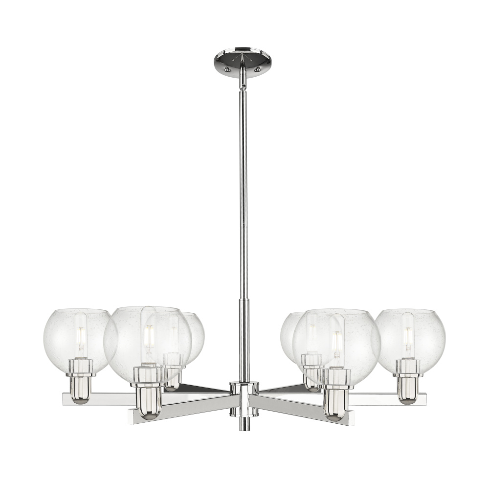 Athens - 6 Light - 36 inch - Polished Nickel - Stem hung - Chandelier