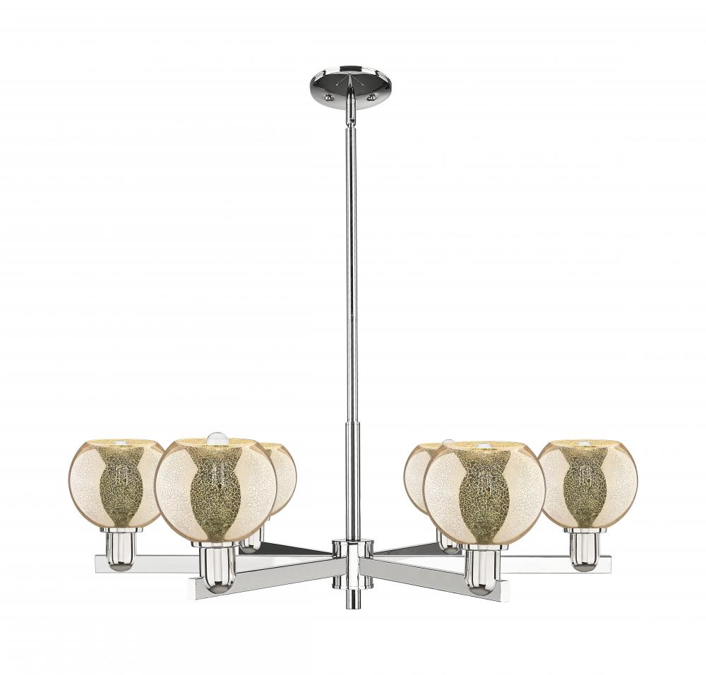 Athens - 6 Light - 36 inch - Polished Nickel - Stem hung - Chandelier