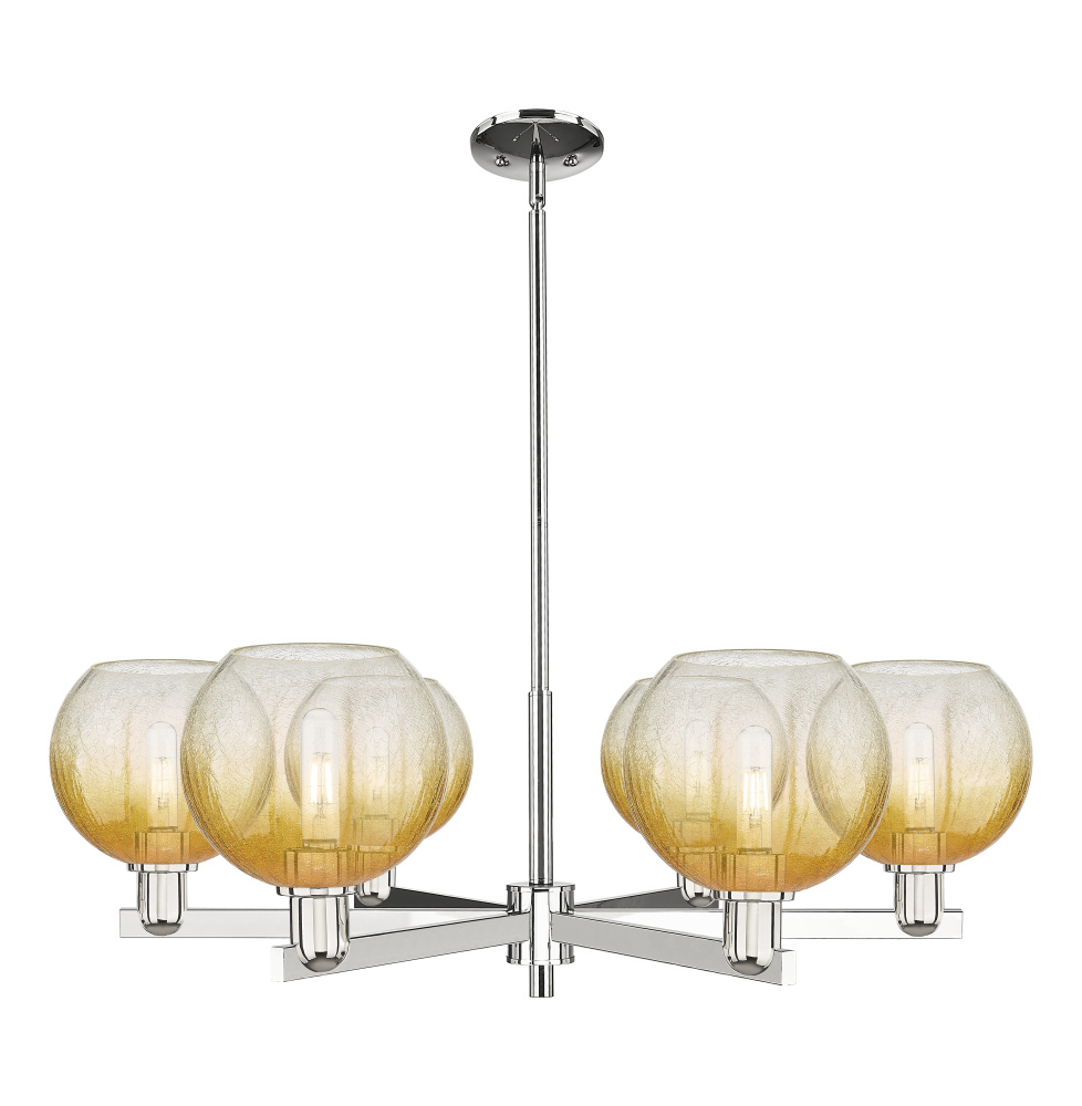 Brookhaven Globe - 6 Light - 24 inch - Polished Nickel - Chandelier