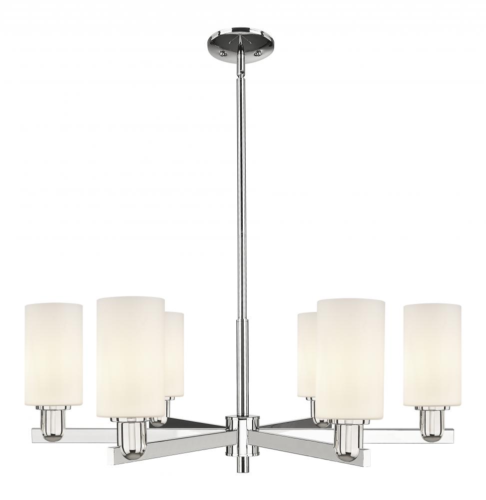 Clymer - 6 Light - 34 inch - Polished Nickel - Stem hung - Chandelier