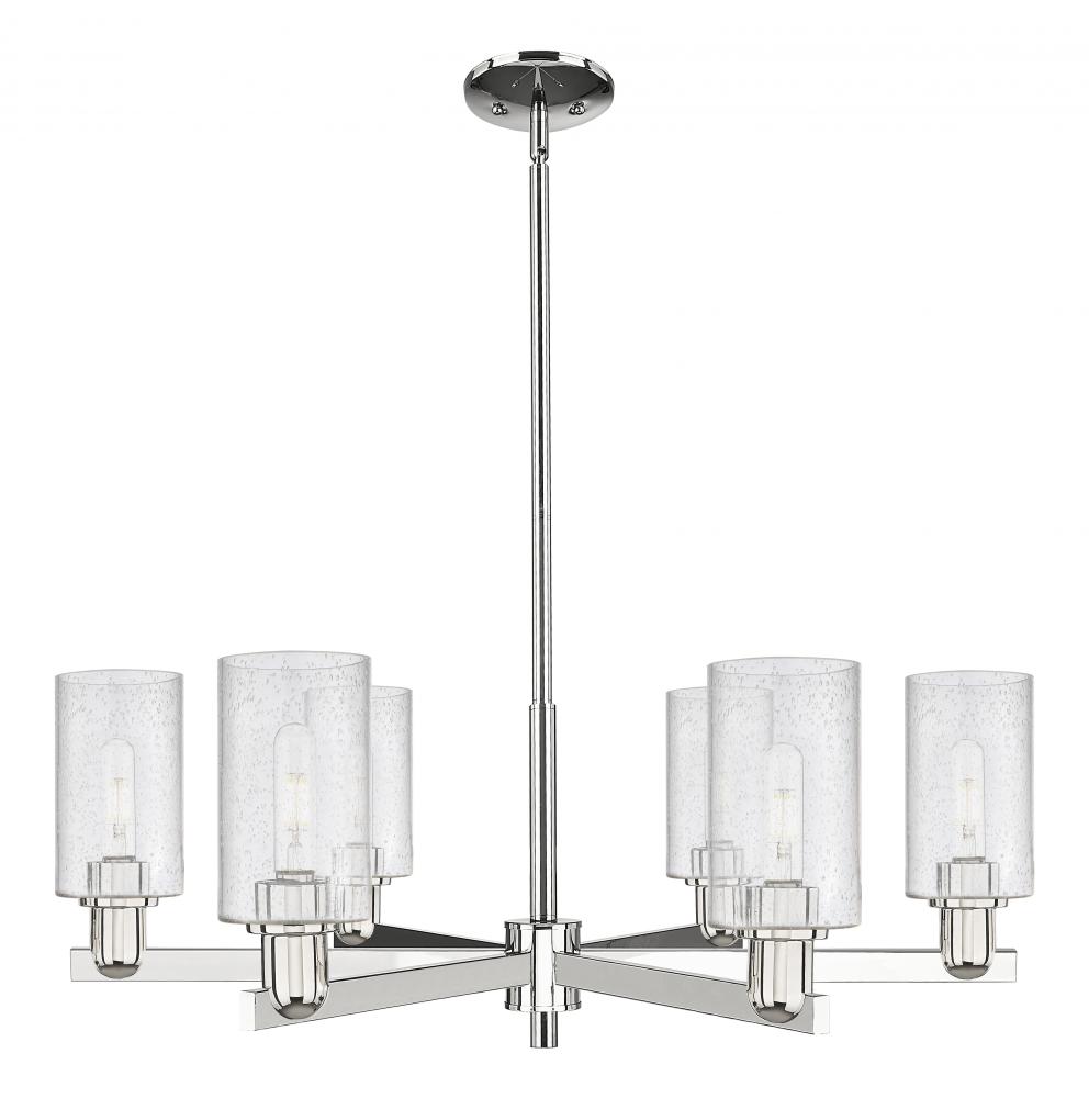 Clymer - 6 Light - 34 inch - Polished Nickel - Stem hung - Chandelier