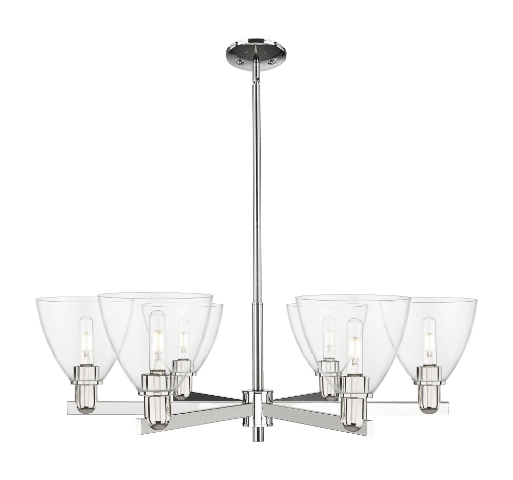 Bristol - 6 Light - 37 inch - Polished Nickel - Stem hung - Chandelier