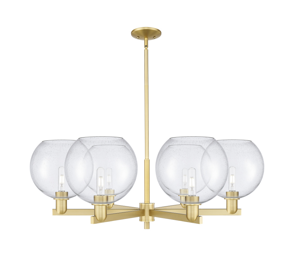 Athens - 6 Light - 40 inch - Satin Gold - Stem hung - Chandelier