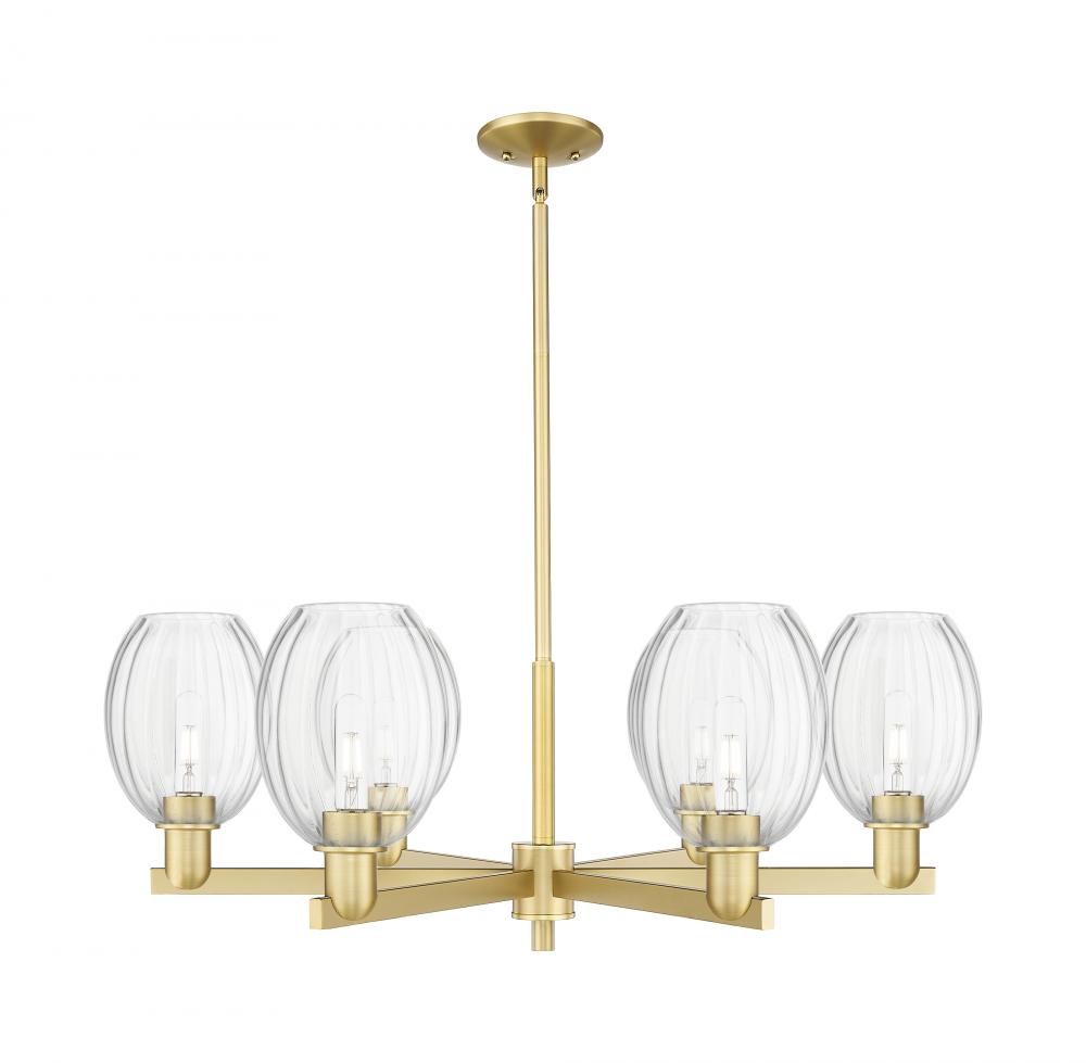 Preston Bulb - 6 Light - 24 inch - Satin Gold - Chandelier