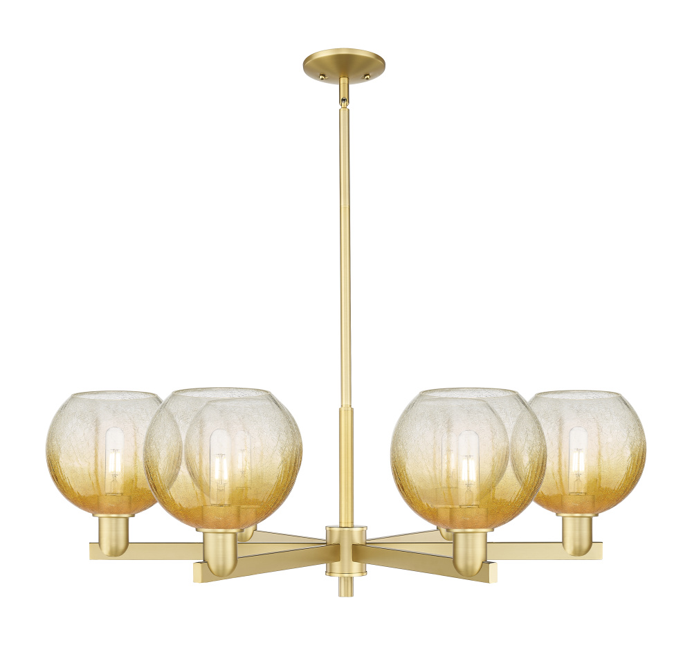 Brookhaven Globe - 6 Light - 24 inch - Satin Gold - Chandelier