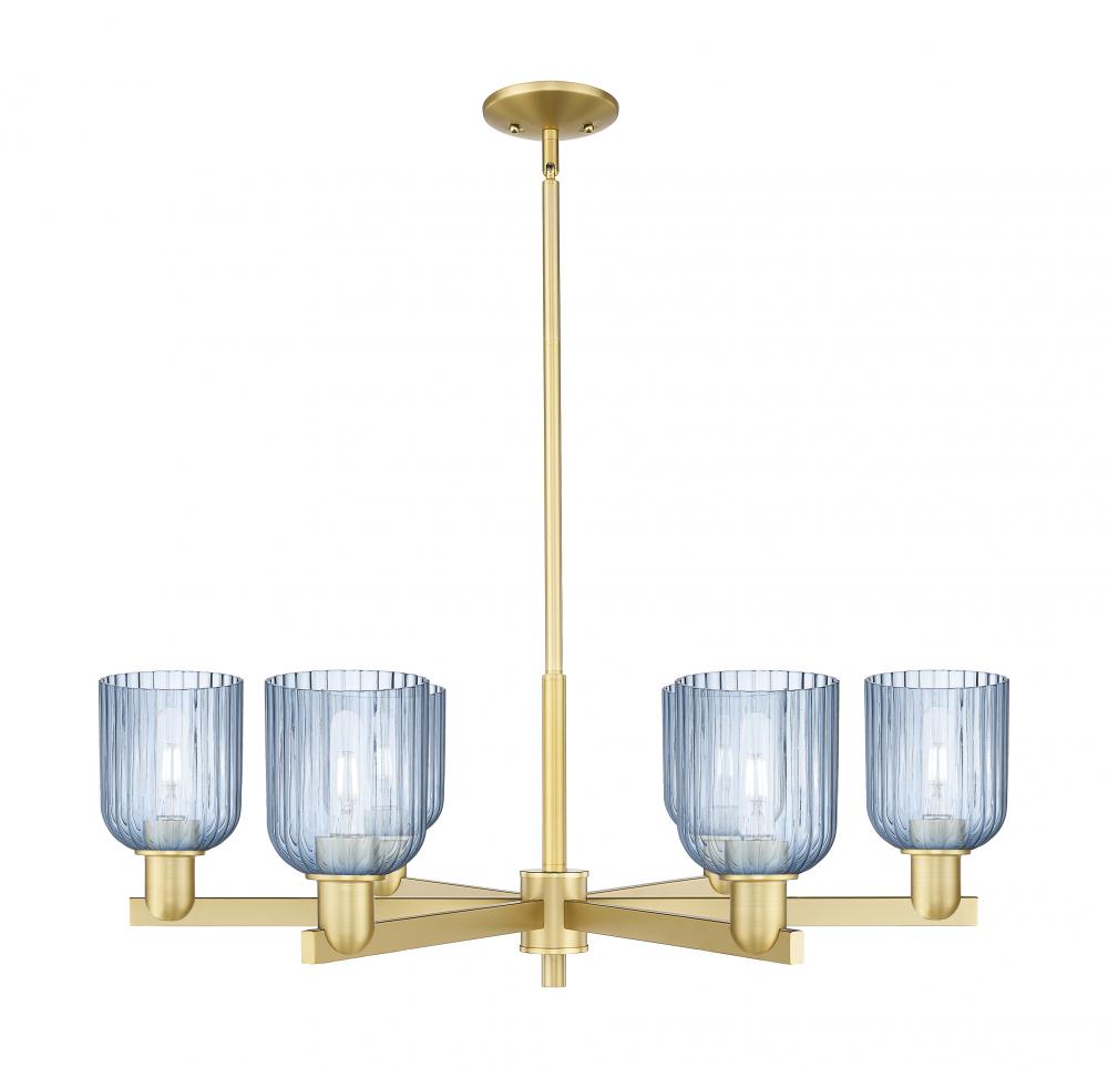 Bridal Veil - 6 Light - 24 inch - Satin Gold - Chandelier