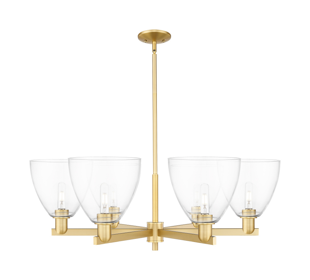 Bristol - 6 Light - 39 inch - Satin Gold - Stem hung - Chandelier