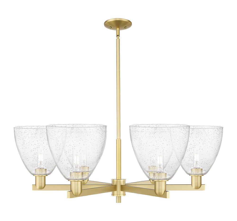 Bristol - 6 Light - 39 inch - Satin Gold - Stem hung - Chandelier