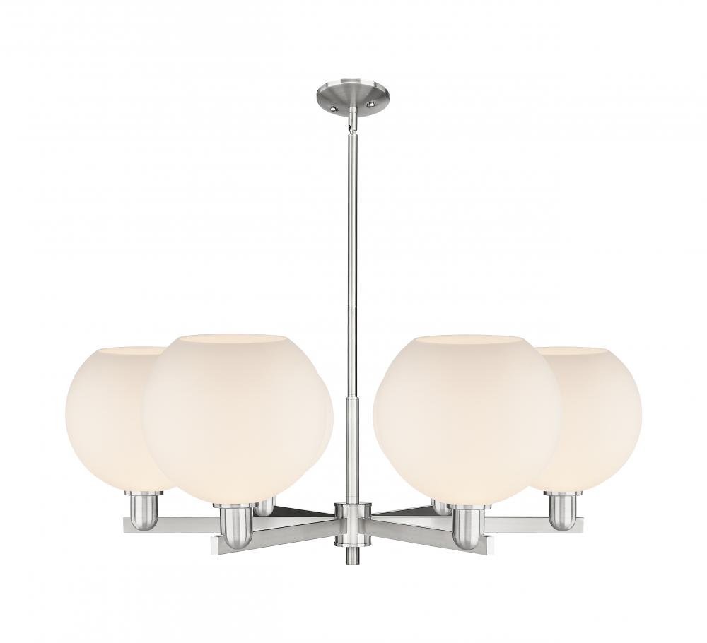 Athens - 6 Light - 40 inch - Satin Nickel - Stem hung - Chandelier