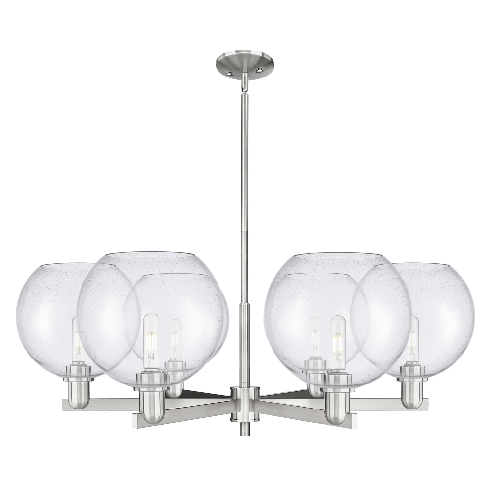 Athens - 6 Light - 40 inch - Satin Nickel - Stem hung - Chandelier