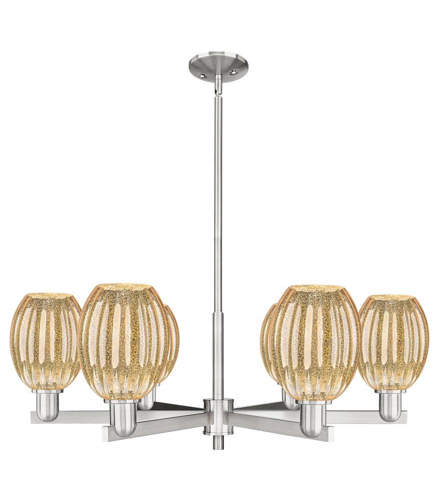 Preston Bulb - 6 Light - 24 inch - Satin Nickel - Chandelier