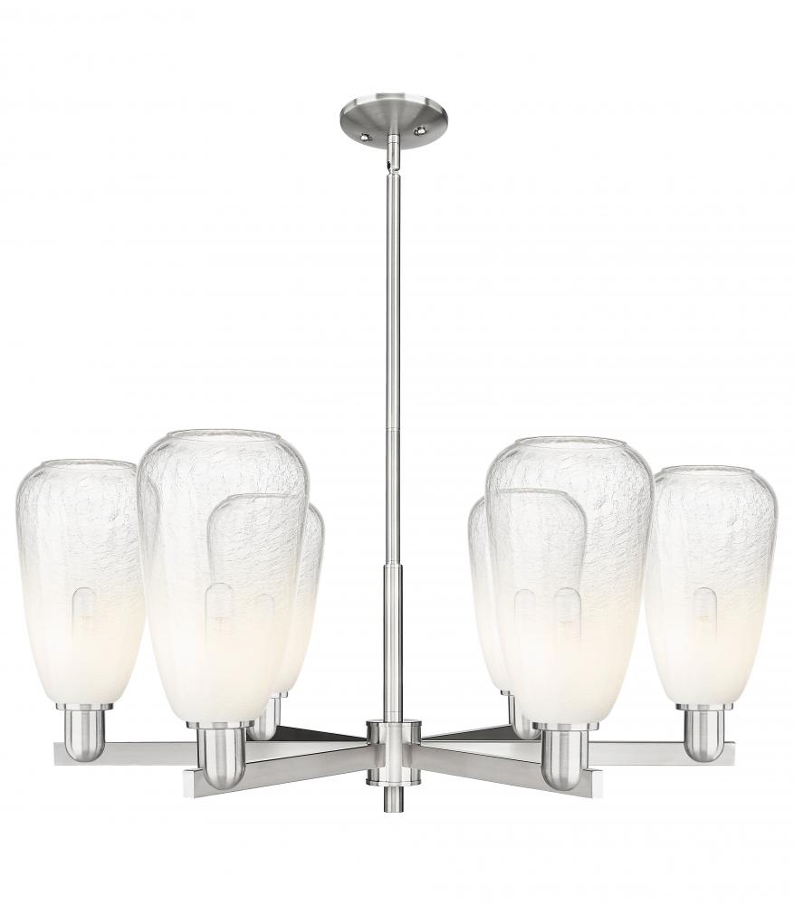 Brookhaven Almond - 6 Light - 24 inch - Satin Nickel - Chandelier