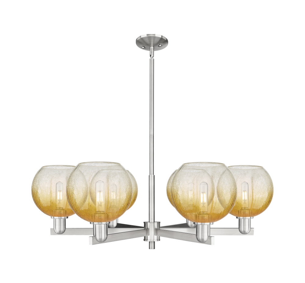 Brookhaven Globe - 6 Light - 24 inch - Satin Nickel - Chandelier