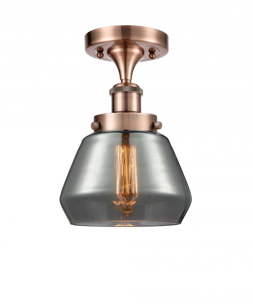 Fulton - 1 Light - 6 inch - Antique Copper - Semi-Flush Mount