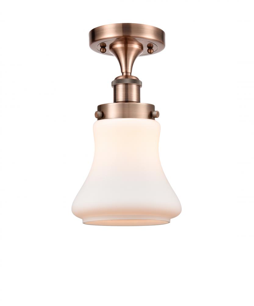 Bellmont - 1 Light - 6 inch - Antique Copper - Semi-Flush Mount
