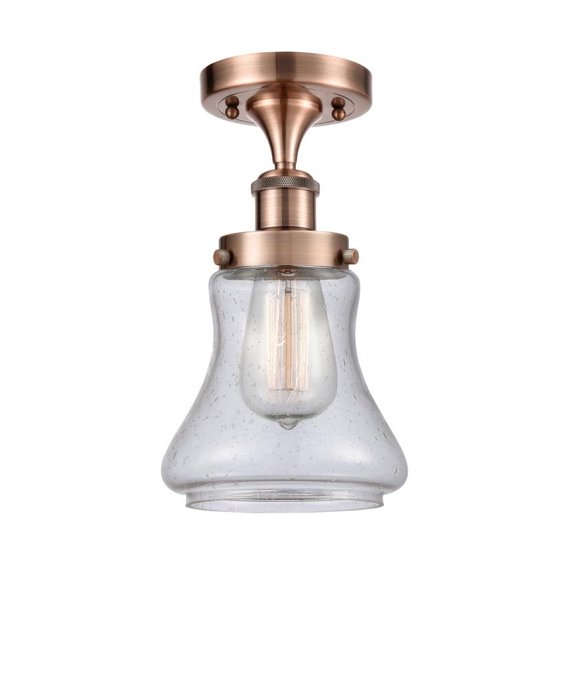 Bellmont - 1 Light - 6 inch - Antique Copper - Semi-Flush Mount