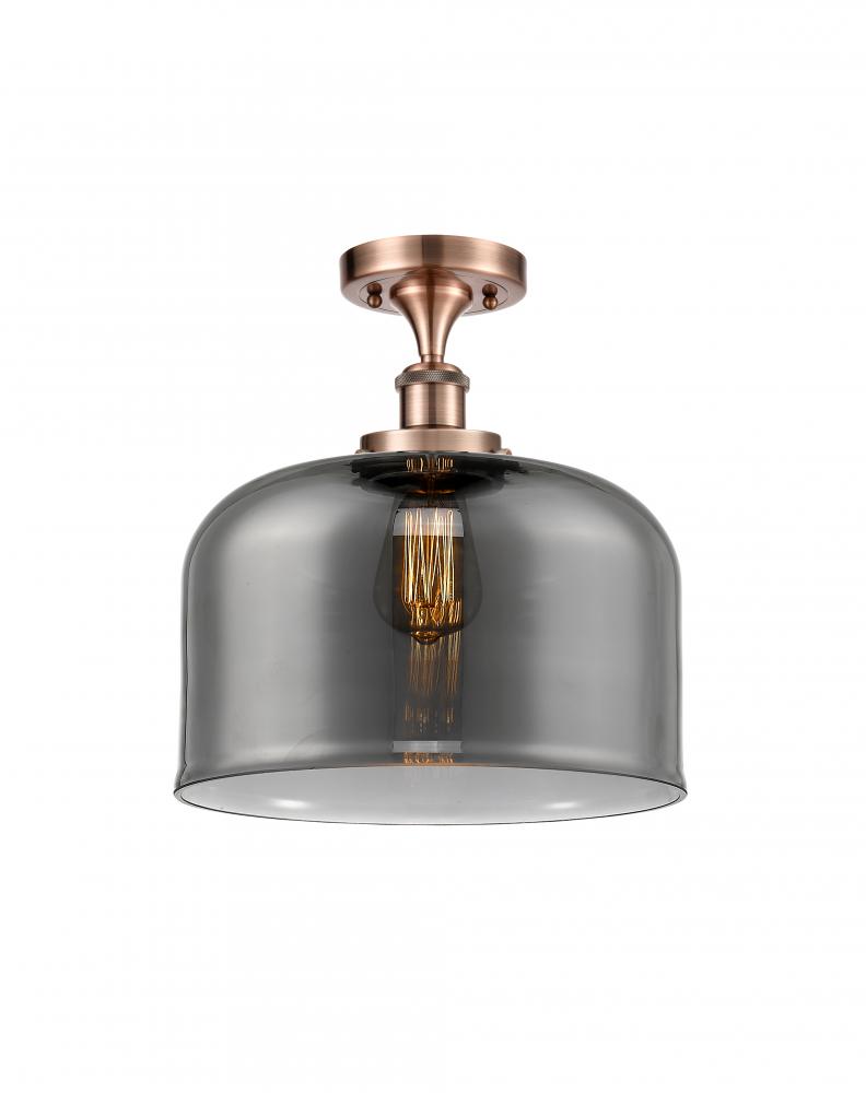 Bell - 1 Light - 12 inch - Antique Copper - Semi-Flush Mount