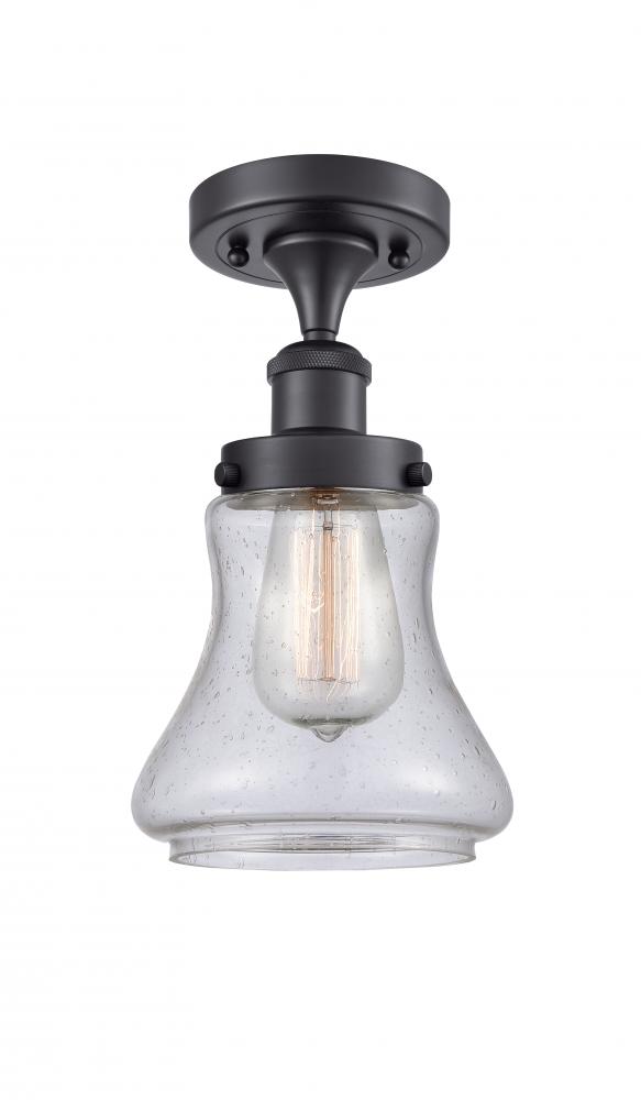 Bellmont - 1 Light - 6 inch - Matte Black - Semi-Flush Mount