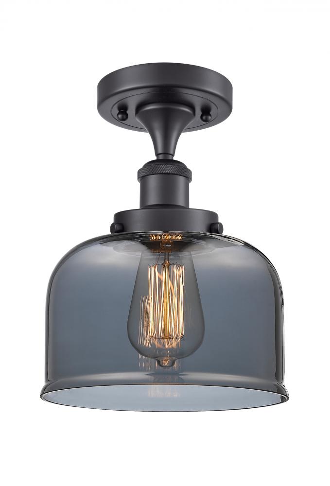 Bell - 1 Light - 8 inch - Matte Black - Semi-Flush Mount