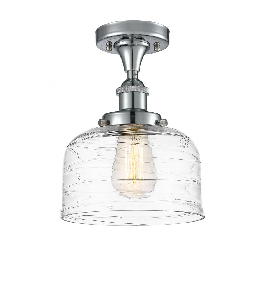 Bell - 1 Light - 8 inch - Polished Chrome - Semi-Flush Mount