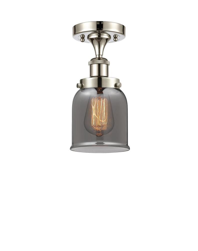 Bell - 1 Light - 5 inch - Polished Nickel - Semi-Flush Mount