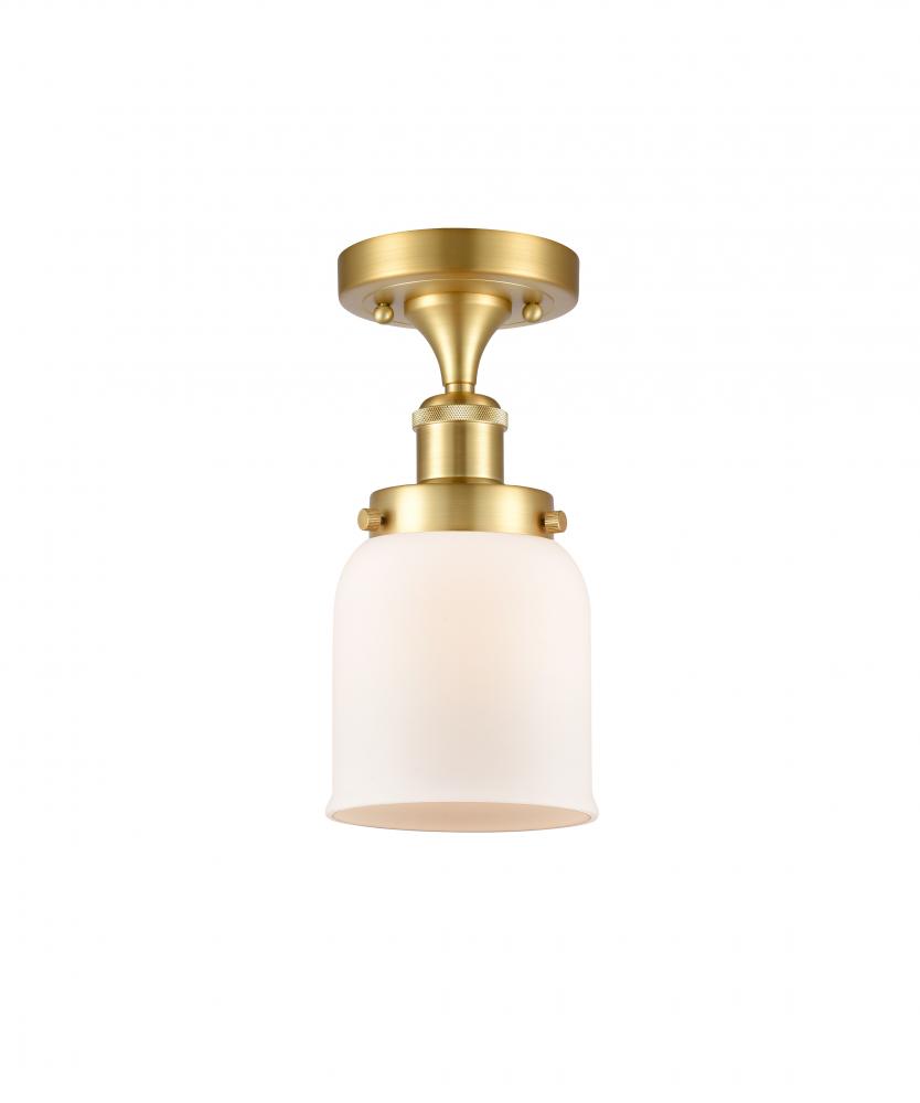 Bell - 1 Light - 5 inch - Satin Gold - Semi-Flush Mount