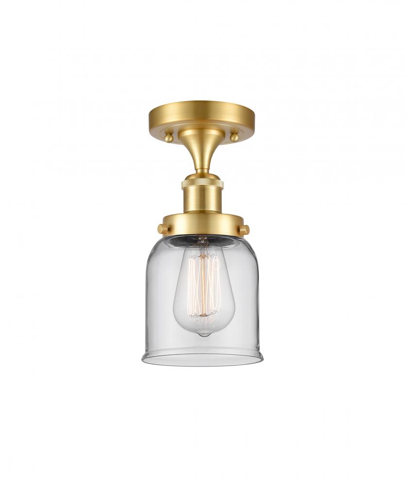 Bell - 1 Light - 5 inch - Satin Gold - Semi-Flush Mount