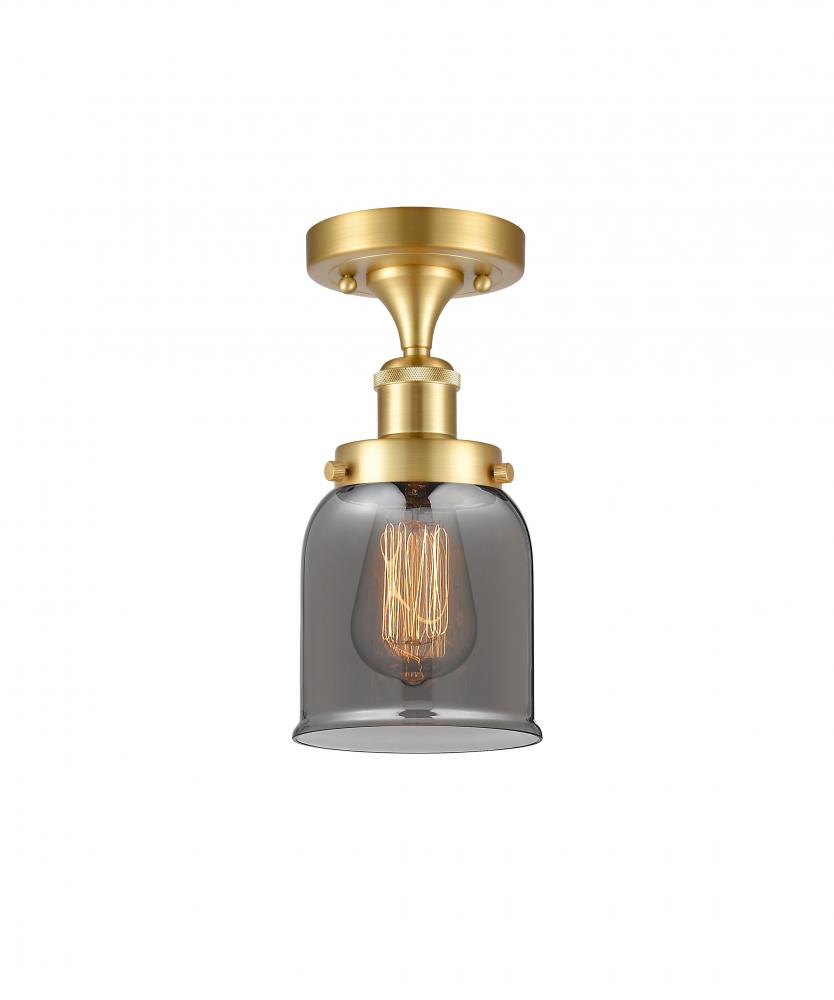 Bell - 1 Light - 5 inch - Satin Gold - Semi-Flush Mount