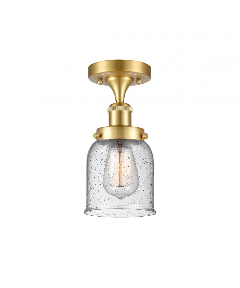 Bell - 1 Light - 5 inch - Satin Gold - Semi-Flush Mount