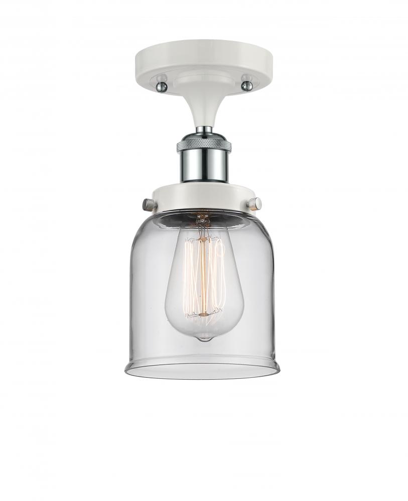 Bell - 1 Light - 5 inch - White Polished Chrome - Semi-Flush Mount