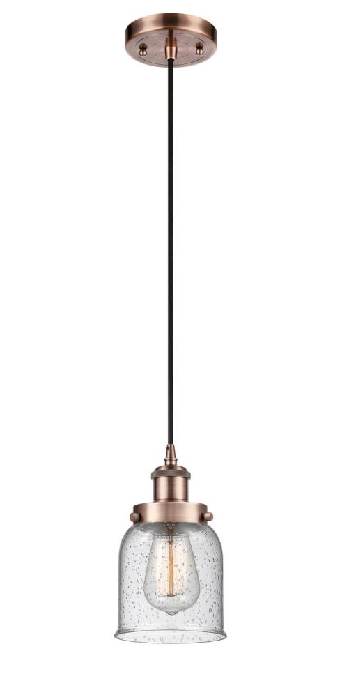 Bell - 1 Light - 5 inch - Antique Copper - Cord hung - Mini Pendant