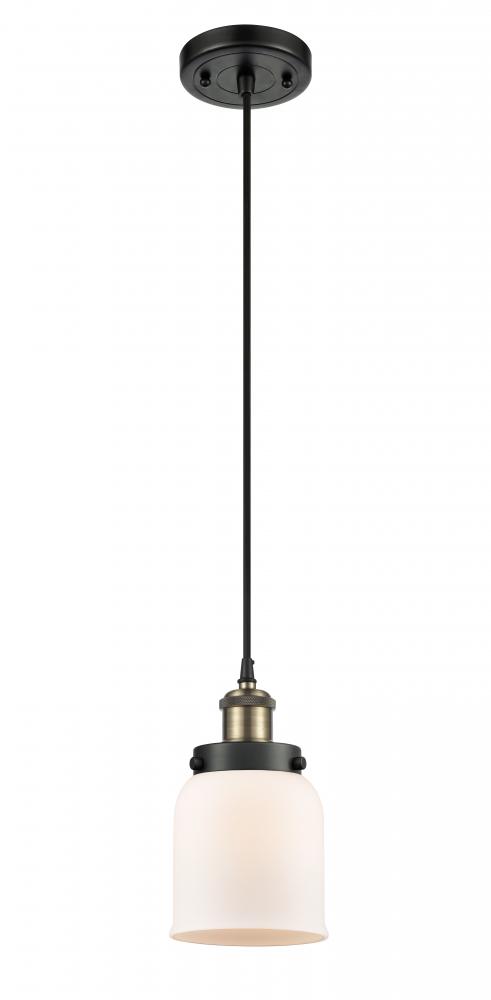 Bell - 1 Light - 5 inch - Black Antique Brass - Cord hung - Mini Pendant