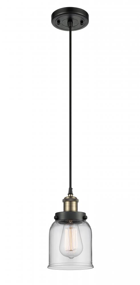 Bell - 1 Light - 5 inch - Black Antique Brass - Cord hung - Mini Pendant