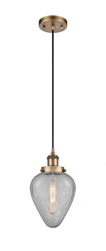 Geneseo - 1 Light - 6 inch - Brushed Brass - Cord hung - Mini Pendant