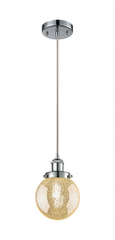 Beacon - 1 Light - 6 inch - Polished Chrome - Cord hung - Mini Pendant