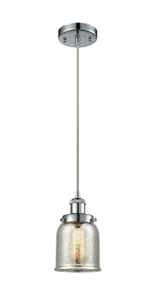 Bell - 1 Light - 5 inch - Polished Chrome - Cord hung - Mini Pendant