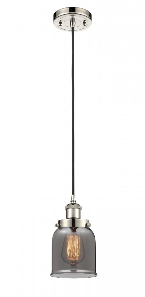 Bell - 1 Light - 5 inch - Polished Nickel - Cord hung - Mini Pendant