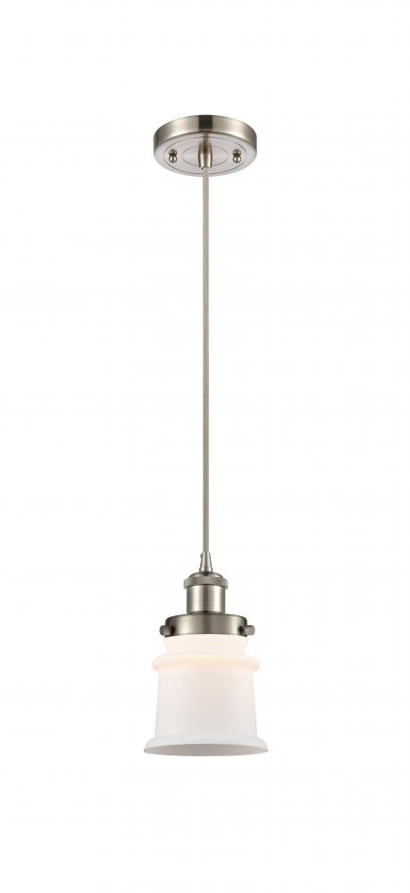 Canton - 1 Light - 6 inch - Brushed Satin Nickel - Cord hung - Mini Pendant