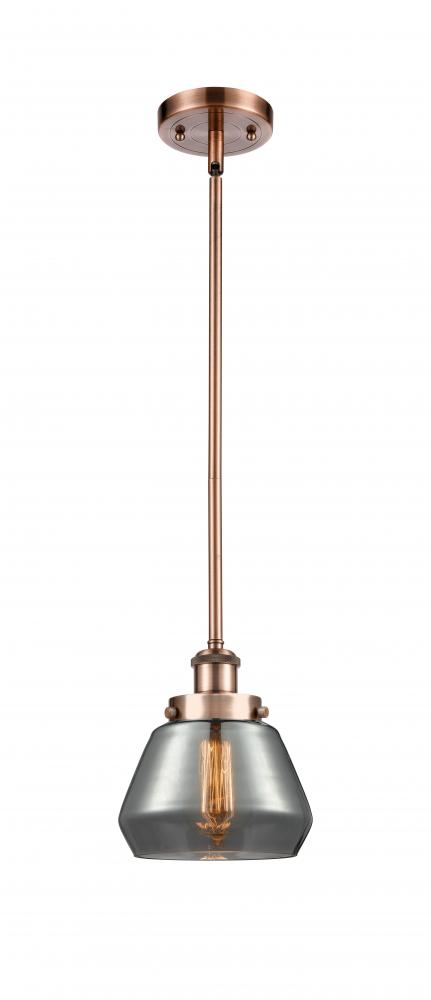 Fulton - 1 Light - 6 inch - Antique Copper - Mini Pendant