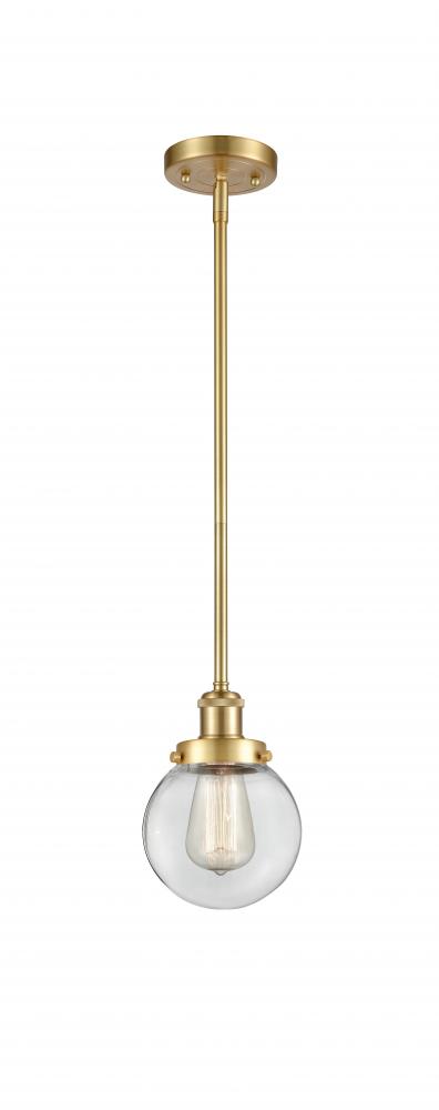 Beacon - 1 Light - 6 inch - Satin Gold - Mini Pendant