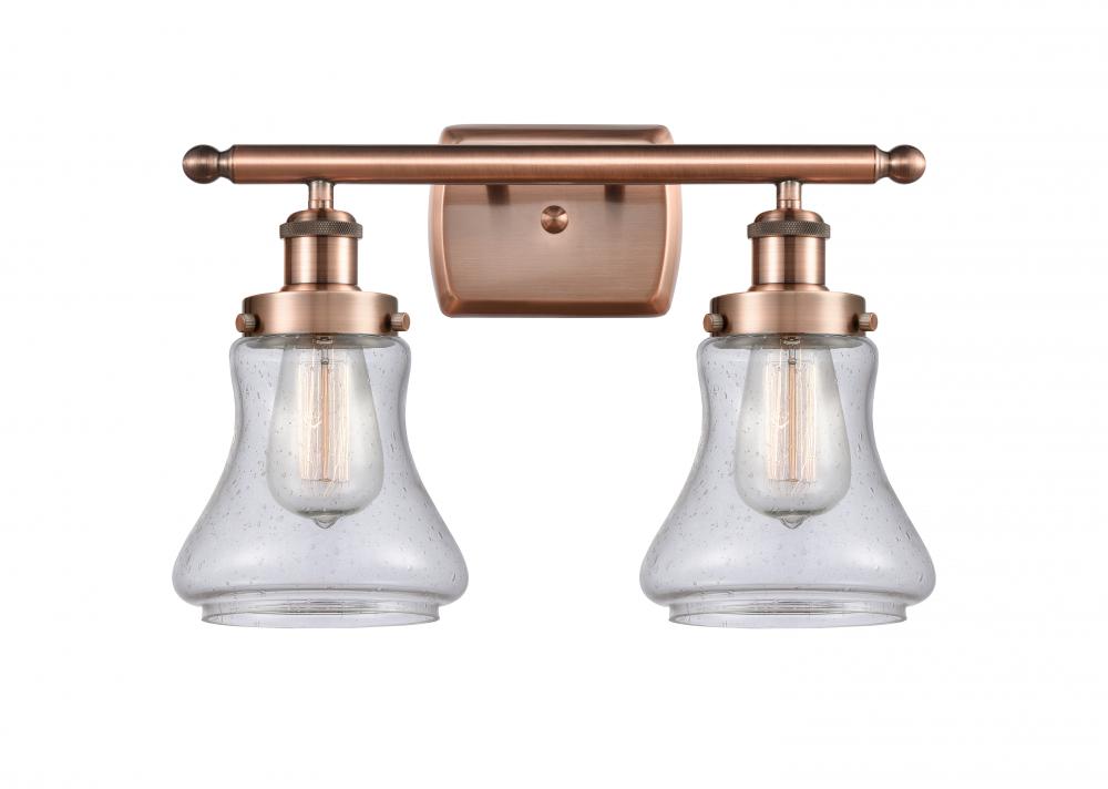 Bellmont - 2 Light - 16 inch - Antique Copper - Bath Vanity Light